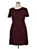 ECI Chevron-herringbone Burgundy Casual Dress Size 14 - photo 1