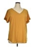 Zenana 100% Polyester Yellow Short Sleeve Top Size XL - photo 1