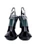 Acne Studios 100% Leather Color Block Green Black Sandals Size EU 39 - photo 2