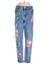 Topshop 100% Cotton Floral Blue Jeans Size 30 waist - photo 1