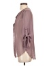 Poetry Clothing 100% Polyester Gray Purple 3/4 Sleeve Blouse Size S - photo 5