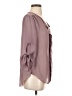 Poetry Clothing 100% Polyester Gray Purple 3/4 Sleeve Blouse Size S - photo 4