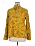 Amaryllis 100% Polyester Floral Yellow Long Sleeve Blouse Size XL - photo 1