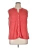Cable & Gauge Red Sleeveless Button-Down Shirt Size 1X - photo 1