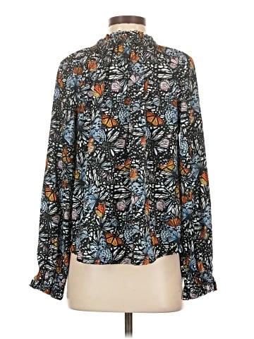 Aqua Long Sleeve Blouse (view 2)