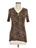 MICHAEL Michael Kors Brown Short Sleeve Top Size M - photo 1
