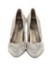 Charles Jourdan 100% Leather Metallic Ivory Heels Size 4 1/2 - photo 2