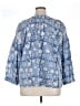 Purejill 100% Cotton Blue 3/4 Sleeve Blouse Size XL - photo 2