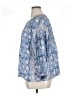 Purejill 100% Cotton Blue 3/4 Sleeve Blouse Size XL - photo 5