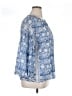 Purejill 100% Cotton Blue 3/4 Sleeve Blouse Size XL - photo 4