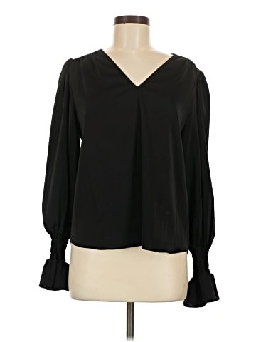 Aqua Long Sleeve Blouse (view 1)