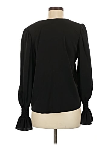 Aqua Long Sleeve Blouse (view 2)