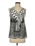 Milano 100% Polyester Silver Sleeveless Blouse Size S - photo 1