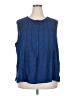 Max Studio 100% Polyester Blue Sleeveless Blouse Size 3X - photo 1