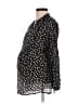Gap - Maternity Polka Dots Black Long Sleeve Blouse Size XS - photo 1