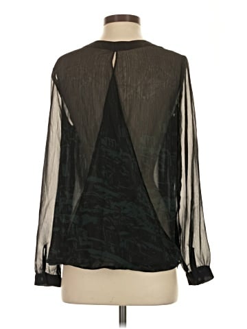 Red Saks Fifth Avenue Long Sleeve Blouse (view 2)