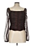 MNG 100% Polyester Brown 3/4 Sleeve Blouse Size L - photo 1