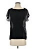 Moa Moa 100% Polyester Black Short Sleeve Top Size S - photo 1