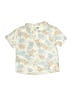 Disney 100% Cotton Tropical Ivory Short Sleeve Button-Down Shirt Size 4 - photo 1