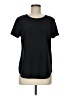 Merona 100% Polyester Black Short Sleeve Top Size M - photo 1
