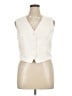 Veronica Beard Ivory Sleeveless Button-Down Shirt Size 14 - photo 1