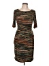 Connected Apparel Graphic Brown Casual Dress Size 10 (petite) - photo 1
