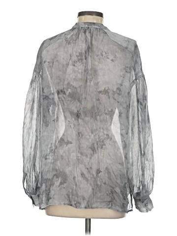Vince. Long Sleeve Silk Top (view 2)