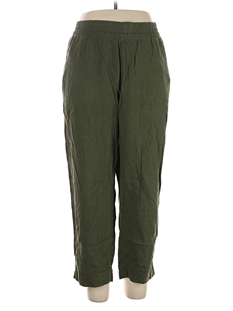 Pre-owned Old Navy Linen Pants In Green