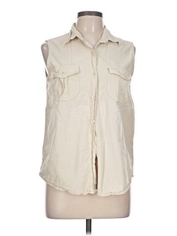 Erika Sleeveless Button-Down Shirt (view 1)
