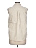 Erika Ivory Sleeveless Button-Down Shirt Size L - photo 2
