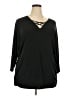 IMAN Black 3/4 Sleeve T-Shirt Size 3X - photo 1