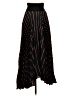 A.L.C. 100% Polyester Stripes Black Casual Skirt Size 2 - photo 1
