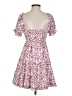 Francesca's 100% Polyester Floral Pink Casual Dress Size XS - photo 2