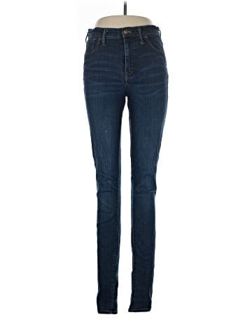 Madewell Taller 9" Mid-Rise Skinny Jeans in Larkspur Wash: TENCEL&trade; Denim Edition (view 1)