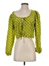 Levi's 100% Polyester Green 3/4 Sleeve Blouse Size XS - photo 1