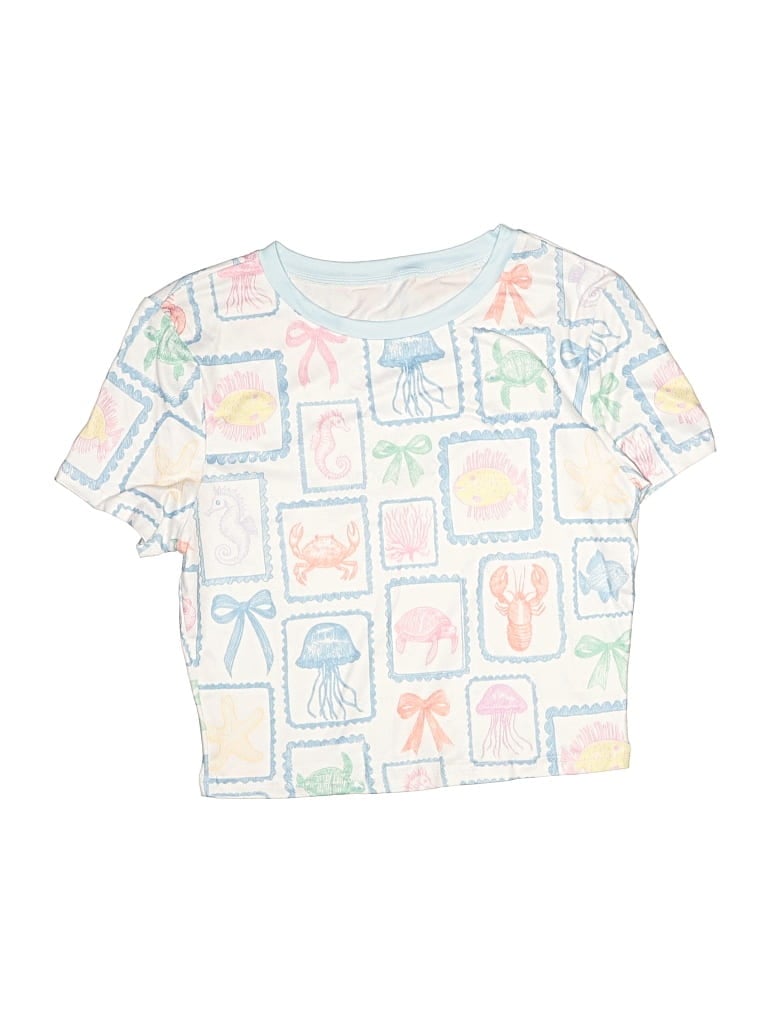 Pre-owned Unbranded Kids' Short Sleeve T-shirt In Ivory