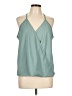 Papermoon 100% Polyester Teal Sleeveless Blouse Size L - photo 1