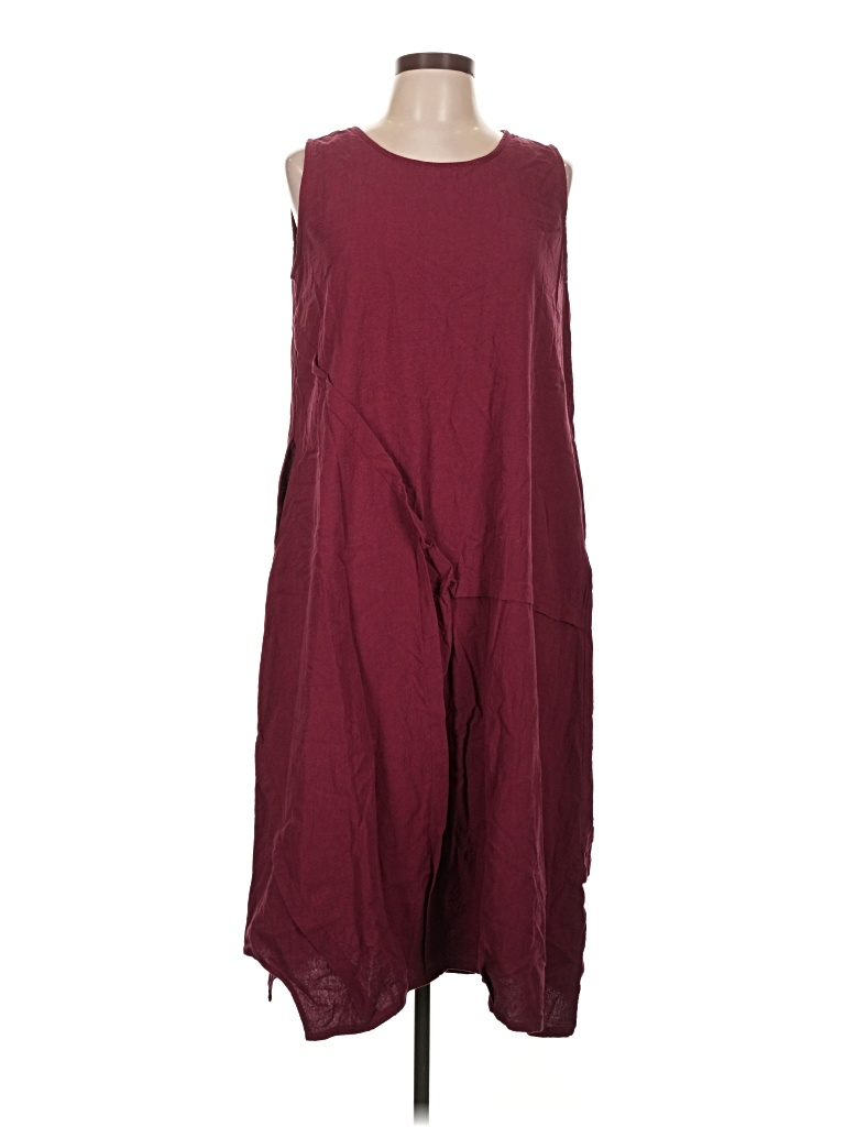 Pre-owned Assorted Brands Casual Dress In Burgundy