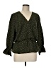 OAT 100% Polyester Polka Dots Green 3/4 Sleeve Blouse Size M - photo 1