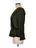 OAT 100% Polyester Polka Dots Green 3/4 Sleeve Blouse Size M - photo 5