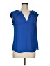J.Crew 100% Polyester Blue Sleeveless Blouse Size M (estimated) - photo 1