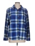 Riders by Lee 100% Polyester Plaid Blue Long Sleeve Blouse Size L - photo 1