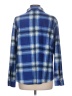Riders by Lee 100% Polyester Plaid Blue Long Sleeve Blouse Size L - photo 2