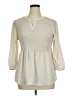 Cure 100% Polyester Ivory 3/4 Sleeve Blouse Size XL - photo 1