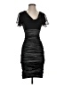 Nicole Miller Color Block Solid Black Cocktail Dress Size 0 - photo 1
