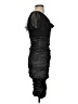 Nicole Miller Color Block Solid Black Cocktail Dress Size 0 - photo 4