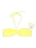 Roxy Stripes Yellow Swimsuit Top Size L - photo 1