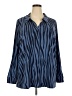 IMAN Blue Long Sleeve Polo Size 3X - photo 1
