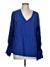 Lyaner Blue Long Sleeve Blouse Size L - photo 1