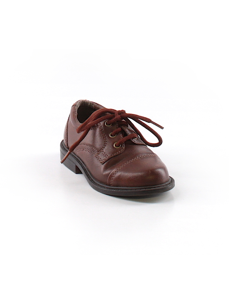 Kid Connection Solid Brown Dress Shoes 